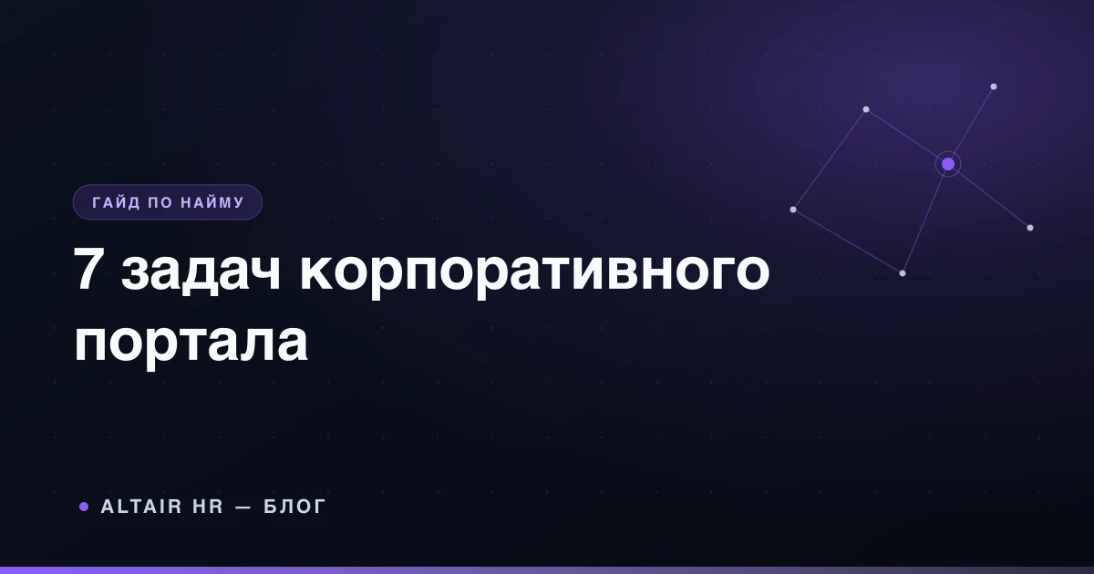 Корпоративный портал с разделами знаний, адаптации и кадровых операций команды